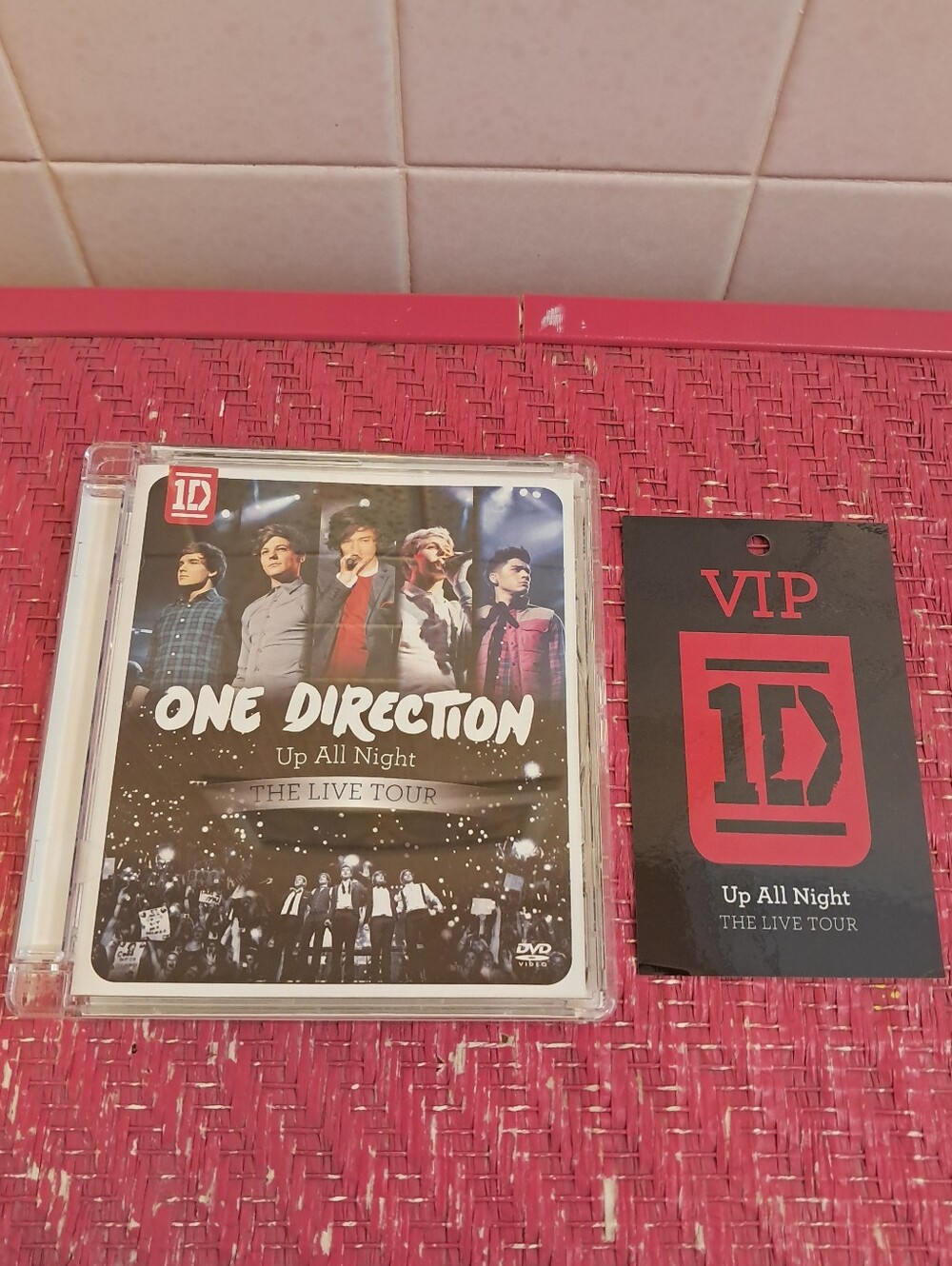 One Direction Up All Night Tour DVD and VIP Badge.